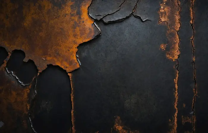 Metal Panel Showing Rust Cracks Texture Image image